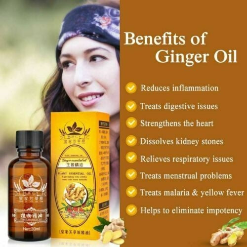 Ginger Oil Therapy Massage Plant Essential Oil - Virello
