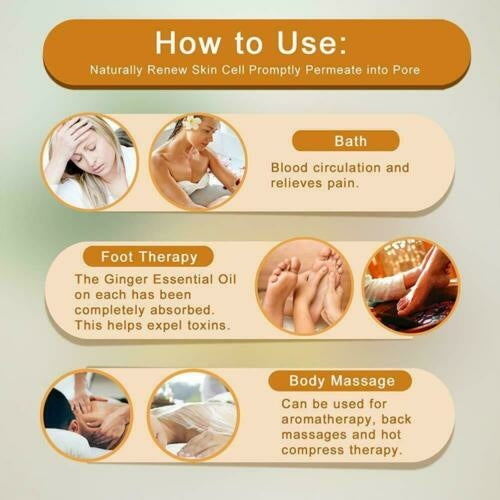 Ginger Oil Therapy Massage Plant Essential Oil - Virello
