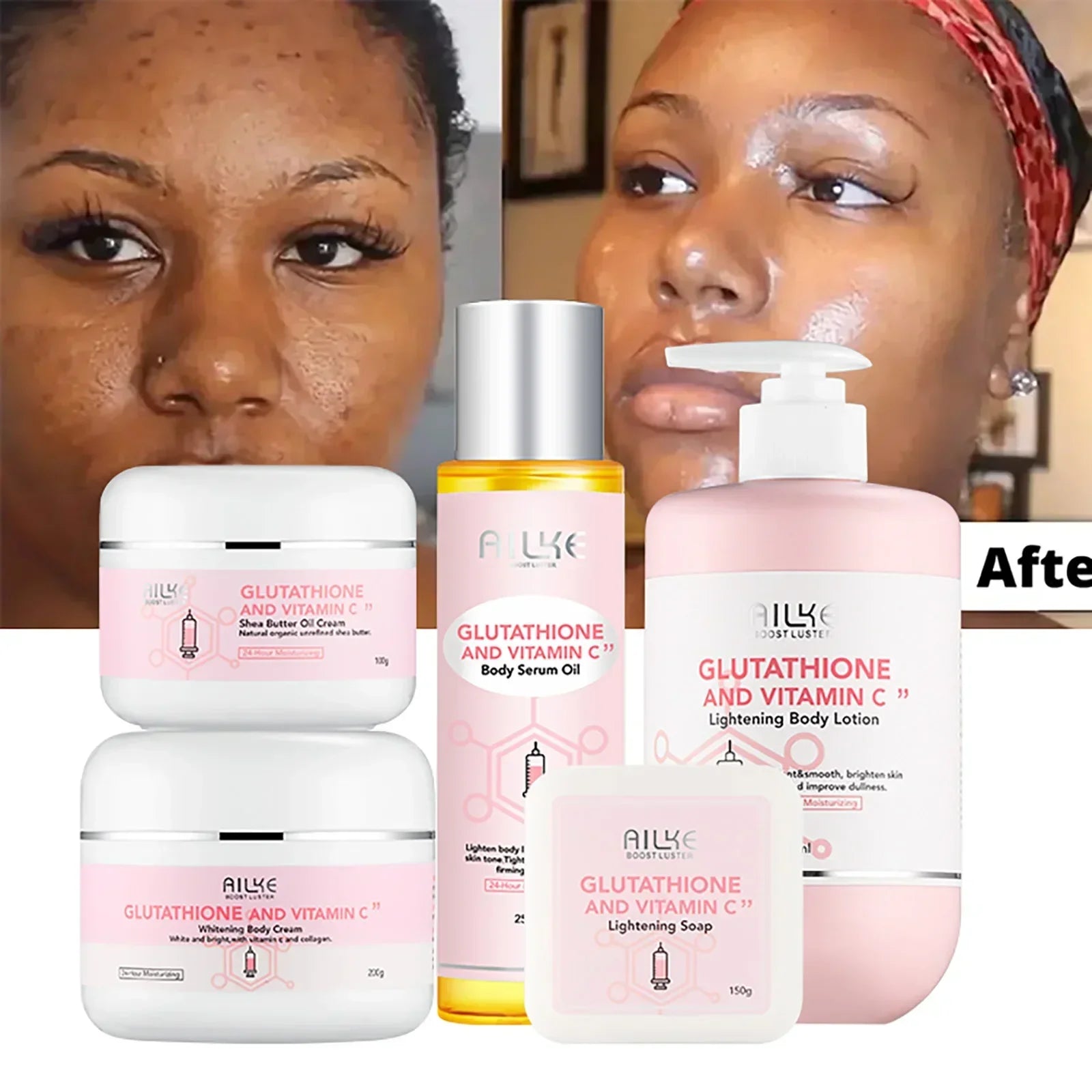 NNEOBA Whitening Black Spots Corrector, Body Skin Care Lotion, With Glutathion, Shea Butter, Collagen, Moisturizing Body Cream