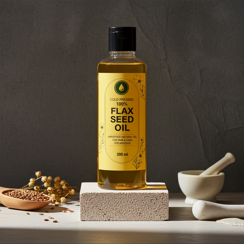 100% Cold-Pressed Flaxseed Oil for Skin & Hair - Virello