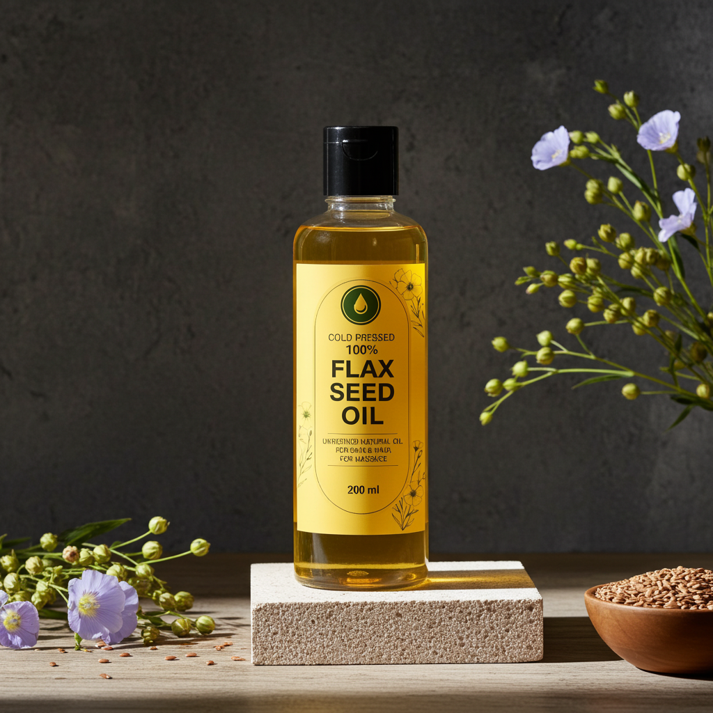 100% Cold-Pressed Flaxseed Oil for Skin & Hair - Virello