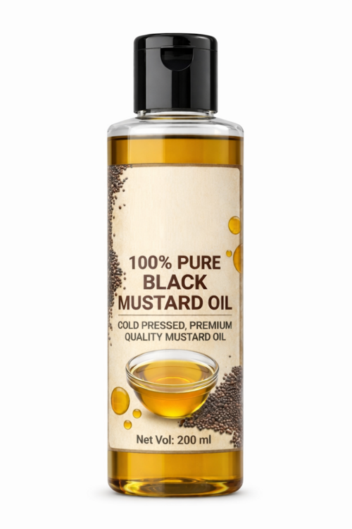 100% Pure Black Mustard Oil (Cold Pressed)