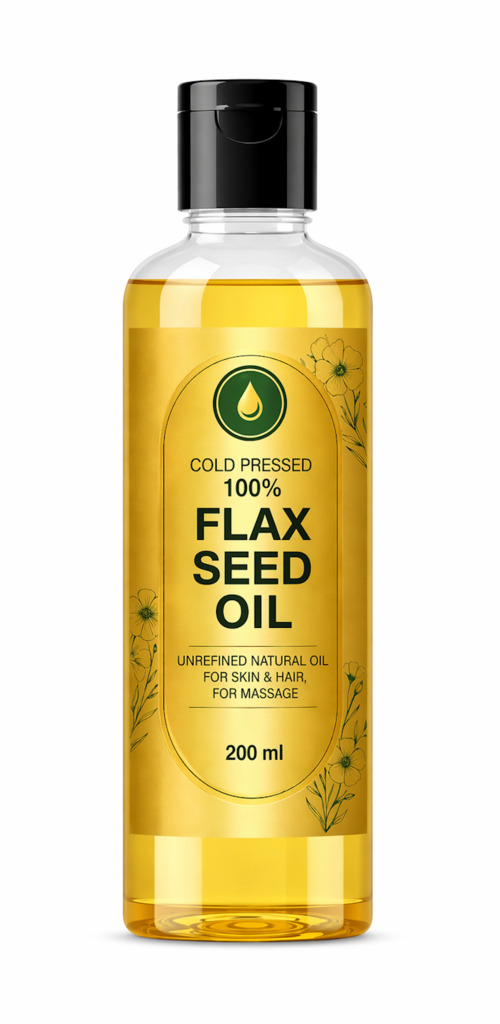 100% Cold-Pressed Flaxseed Oil for Skin & Hair